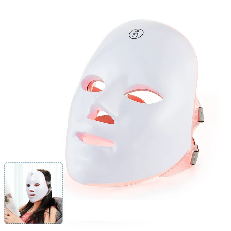 LED Face Beauty Machine 7 Colors Photon Facial Neck Skin