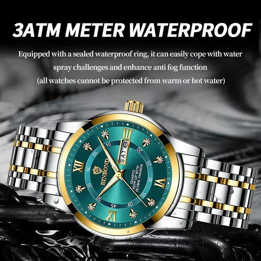 Gold Diamond Clock Men Luxury Watch