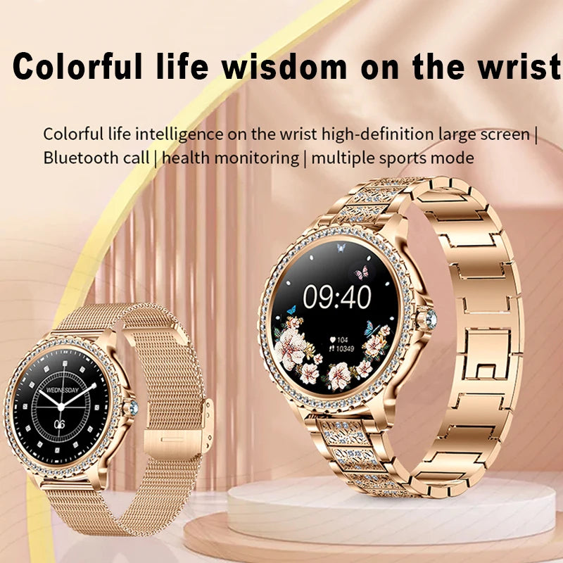Women Smart Watch Bracelet Custom Dial Heart Rate Voice Call Smartwatch